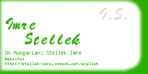 imre stellek business card
